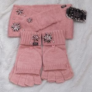 VS ear warmer headband and convertible mittens set